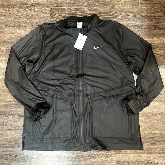 Nike Storm-FIT ADV Men's XXL Full-Zip Waterproof Golf Jacket Black DX6074-010 - Picture 1 of 4